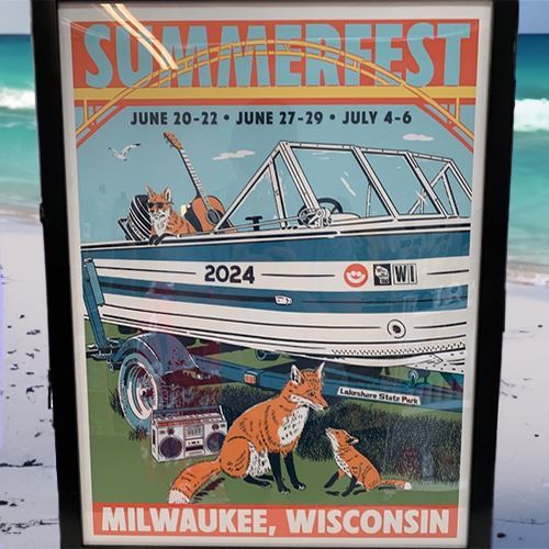 Picture of Summerfest 2024 Fox & Boat  Poster