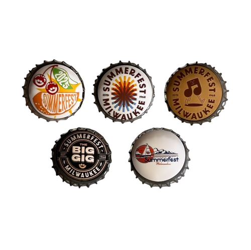 Picture of Bottle cap Magnets: Set of 5