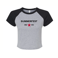 Picture of Ladies Gray Cap Sleeve Tee