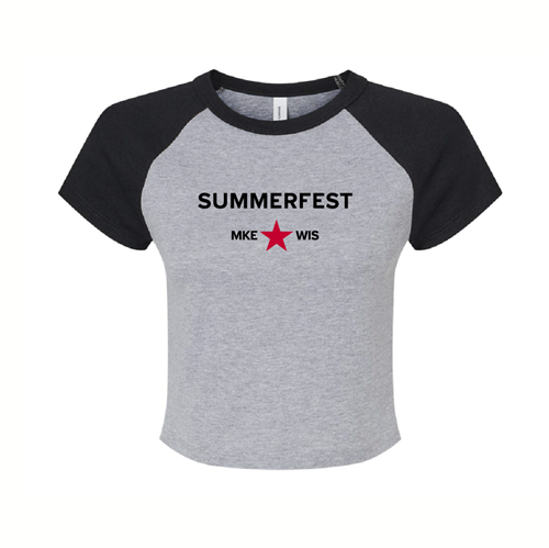 Picture of Ladies Gray Cap Sleeve Tee