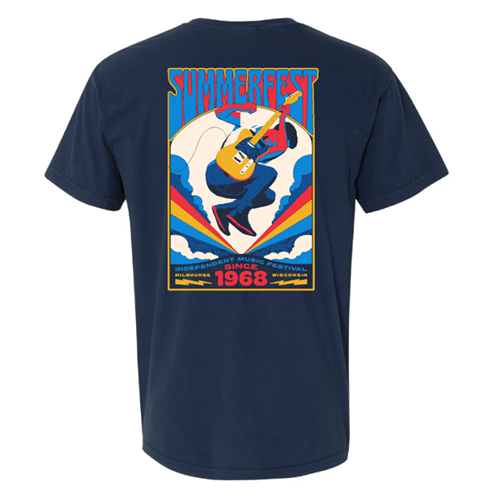 Picture of Navy Vintage Rocker Tee