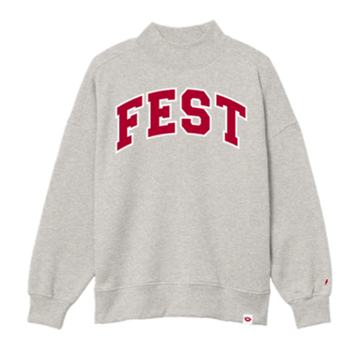 Picture of Women's Grey FEST Mock Crewneck