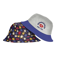 Picture of Natural/Blue Reversible Bucket Cap